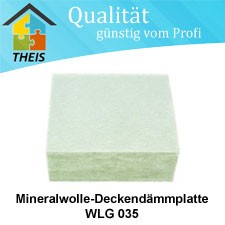 Mineralwolle-Deckendämmplatte WLG 035 / 50 mm
