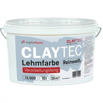 Claytec Clayfix Lehmfarbe reinweiß 10 ltr.