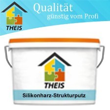 Silikonharz - Rillenstrukturputz außen, weiß