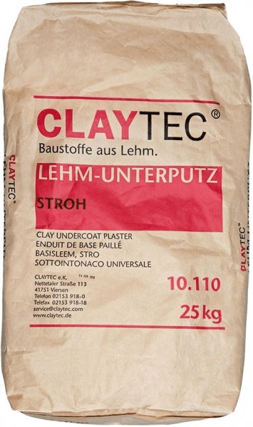 Claytec Lehm Unterputz mit Stroh