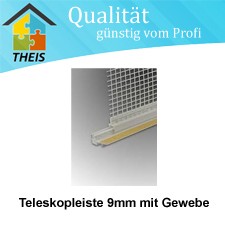 Teleskopleiste 9 mm mit Gewebe